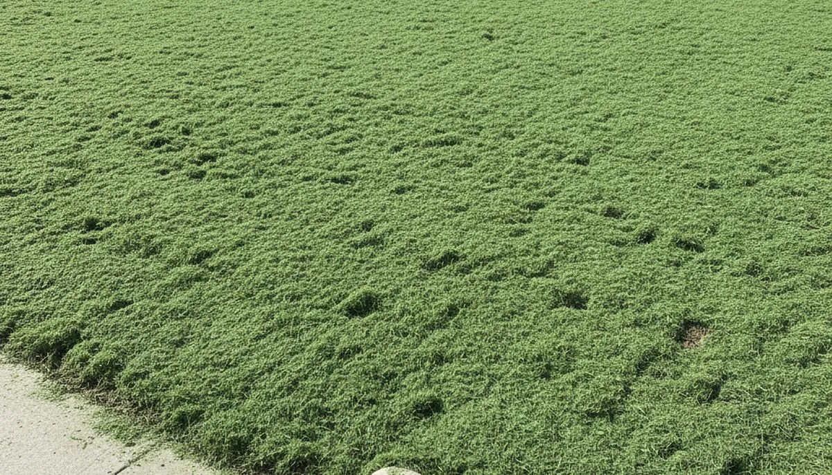 Fresh hydroseed lawn coverage by Chop Chop Landscaping in Burlington, VT showing even green application