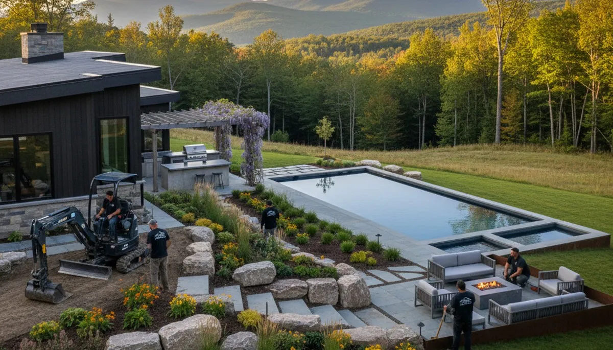 Landscaping services in Burlington, VT for lawn care, garden design, and property maintenance